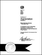 Certificate of Appreciation